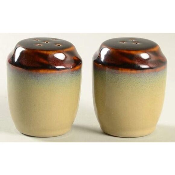 Reba McEntire Harmony for the Home Belle Meade Salt Pepper Shaker Set Tan Brown - Picture 2 of 2